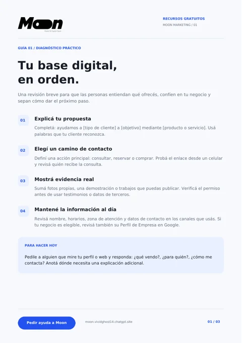 Portada de la guía Tu base digital, en orden